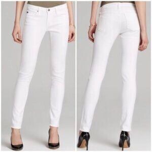 AG Jeans Skinny‎ The Stilt Cigarette Leg White size 26 Classic Slim Stretch